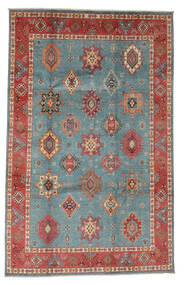  Kazak Fine Rug 194X306 Wool Dark Teal/Brown Carpetvista