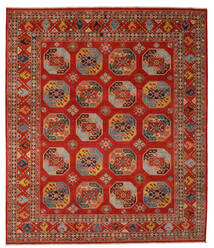  Kazak Fine Rug 251X295 Wool Dark Red/Brown Large Carpetvista