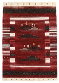 絨毯 ギャッベ Loribaft 164X239 ダークレッド/ブラック (ウール, インド)