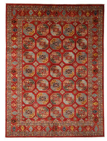 Tappeto Orientale Kazak Fine 298X398 Rosso Scuro/Marrone Grandi (Lana, Afghanistan)