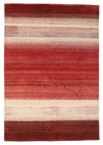167X240 Gabbeh Loribaft Teppich Moderner Dunkelrot/Beige (Wolle, Indien) Carpetvista