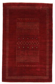 Koberec Gabbeh Loribaft 159X254 Černá/Tmavě Červená (Vlna, Indie)