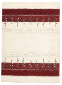 絨毯 Loribaf ルーム 140X199 ベージュ/ダークレッド (ウール, インド)