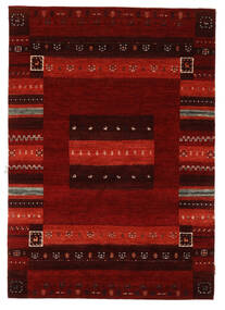 137X195 Gabbeh Loribaft Rug Modern Black/Dark Red (Wool, India) Carpetvista