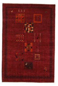 絨毯 ギャッベ Loribaft 123X186 ダークレッド/ブラック (ウール, インド)