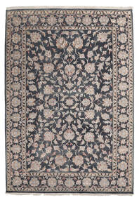  Oriental Keshan Indo Wool/Viscos Rug 199X286 Brown/Black Wool, India Carpetvista