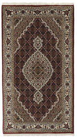 92X168 絨毯 オリエンタル タブリーズ Royal ブラック/茶色 ( インド) Carpetvista
