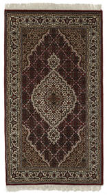 92X162 絨毯 オリエンタル タブリーズ Royal ブラック/茶色 (ウール, インド) Carpetvista