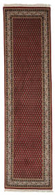  Orientalischer Mir Indisch Teppich 78X299 Läufer Braun/Schwarz Wolle, Indien Carpetvista