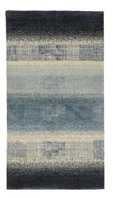 86X156 Gabbeh Loribaft Teppich Moderner Schwarz/Dunkelgrau (Wolle, Indien) Carpetvista