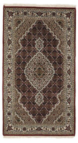 93X166 絨毯 オリエンタル タブリーズ Royal ブラック/茶色 ( インド) Carpetvista
