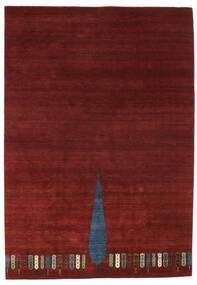 絨毯 ギャッベ Loribaft 169X243 ブラック/ダークレッド (ウール, インド)