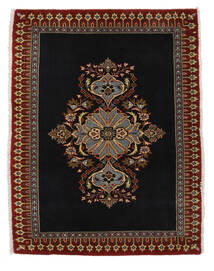  Persischer Keshan Fine Teppich 73X95 Schwarz/Braun (Wolle, Persien/Iran)