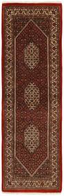 絨毯 ビジャー シルク製 72X228 廊下 カーペット ブラック/ダークレッド (ウール, ペルシャ/イラン)