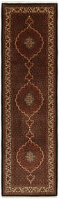 絨毯 オリエンタル ビジャー シルク製 88X301 廊下 カーペット ブラック/茶色 ( ペルシャ/イラン)