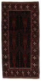 144X285 絨毯 オリエンタル バルーチ ブラック/茶色 (ウール, ペルシャ/イラン) Carpetvista