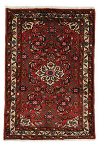 63X91 Asadabad Teppich Orientalischer Schwarz/Dunkelrot (Wolle, Persien/Iran) Carpetvista
