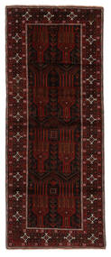 絨毯 ペルシャ バルーチ 124X300 廊下 カーペット ブラック/ダークレッド (ウール, ペルシャ/イラン)