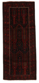 絨毯 ペルシャ バルーチ 124X245 ブラック (ウール, ペルシャ/イラン)