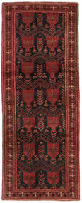  Persian Baluch Rug 136X249 Black/Dark Red Carpetvista