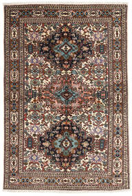 絨毯 ペルシャ アルデビル Fine 138X201 ブラック/茶色 (ウール, ペルシャ/イラン)