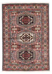  Orientalsk Ardebil Fine Tæppe 140X199 Mørkerød/Sort Uld, Persien/Iran Carpetvista