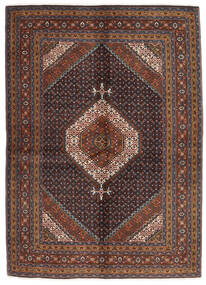 絨毯 ペルシャ アルデビル Fine 144X195 ブラック/ダークレッド (ウール, ペルシャ/イラン)