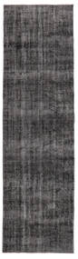 91X320 絨毯 カラード ヴィンテージ モダン 廊下 カーペット ブラック/ダークグレー (ウール, ペルシャ/イラン) Carpetvista