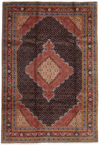  Ardebil Fine Rug 195X285 Persian Wool Black/Dark Red Carpetvista