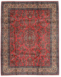 Alfombra Sarough Sherkat Farsh 200X246 Rojo Oscuro/Negro (Lana, Persia/Irán)
