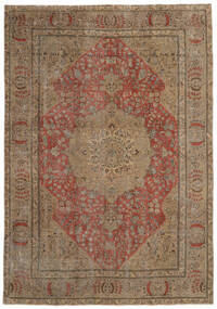 絨毯 カラード ヴィンテージ 250X350 茶色/ダークレッド 大きな (ウール, ペルシャ/イラン)