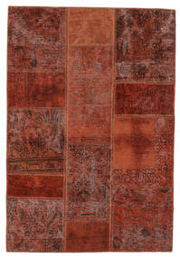 絨毯 ペルシャ Patchwork - Persien/Iran 104X155 ダークレッド/ブラック (ウール, ペルシャ/イラン)