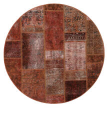 Tapete Persa Patchwork - Persien/Iran Ø 150 Redondo Vermelho Escuro/Preto (Lã, Pérsia/Irão)