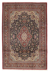  Orientalischer Ghom Kork/Seide Teppich 204X301 Braun/Dunkelrot Wolle, Persien/Iran Carpetvista