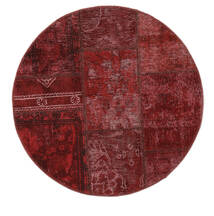  Patchwork - Persien/Iran Ø 100 Persian Wool Rug Dark Red/Black Small Carpetvista