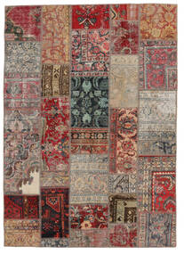  Patchwork - Persien/Iran 171X243 Vintage Persan Tapis De Laine Marron/Rouge Foncé Carpetvista