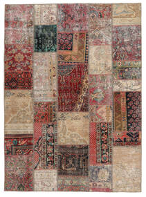 171X237 Patchwork - Persien/Iran Teppe Moderne Brun/Mørk Rød (Ull, Persia/Iran) Carpetvista