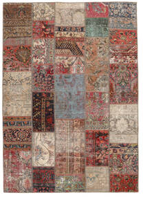 172X241 Patchwork - Persien/Iran Matto Moderni Ruskea/Tummanpunainen (Villa, Persia/Iran) Carpetvista
