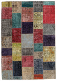  Patchwork - Persien/Iran 164X240 Vintage ペルシャ ウール 絨毯 ダークレッド/ブラック Carpetvista