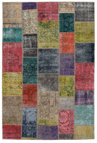  Patchwork - Persien/Iran 163X242 Vintage Persa Tapete Lã Vermelho Escuro/Castanho Carpetvista