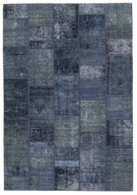 163X235 Patchwork - Persien/Iran Tæppe Moderne Mørkeblå/Sort (Uld, Persien/Iran) Carpetvista