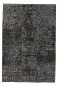 絨毯 Patchwork - Persien/Iran 106X158 ブラック/ダークグレー (ウール, ペルシャ/イラン)