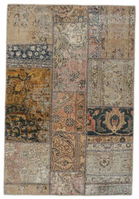 絨毯 Patchwork - Persien/Iran 103X152 茶色/オレンジ (ウール, ペルシャ/イラン)