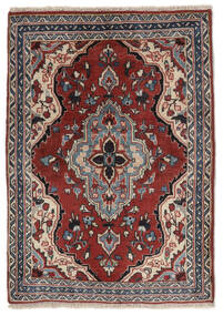 絨毯 ペルシャ アサダバード 68X93 ダークレッド/ブラック (ウール, ペルシャ/イラン)