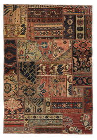 100X146 Patchwork - Persien/Iran Vloerkleed Modern Bruin/Zwart (Wol, Perzië/Iran) Carpetvista