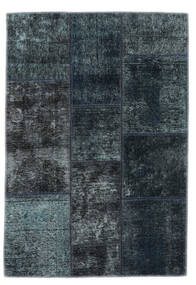 絨毯 Patchwork - Persien/Iran 104X152 ブラック/ダークブルー (ウール, ペルシャ/イラン)