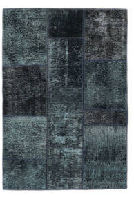 絨毯 Patchwork - Persien/Iran 103X152 ブラック/ダークブルー (ウール, ペルシャ/イラン)