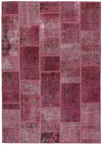 145X207 Patchwork Teppe Moderne Mørk Rød/Svart (Ull, Persia/Iran) Carpetvista