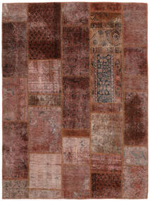 153X205 絨毯 パッチワーク モダン 深紅色の/茶 (ウール, ペルシャ/イラン)