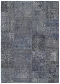 140X200 Patchwork - Persien/Iran Rug Modern Dark Grey/Black (Wool, Persia/Iran) Carpetvista